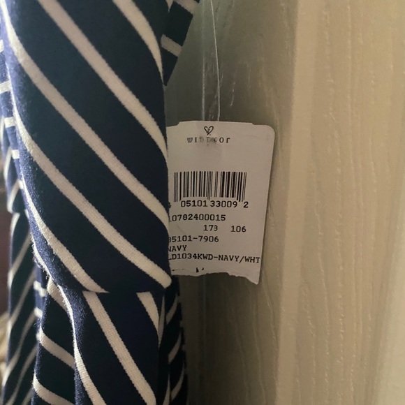 Navy blue stripe dress - Picture 2 of 2